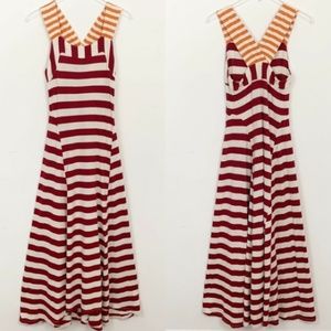 New With Tags Anthropologie HWR Stripe Maxi Dress